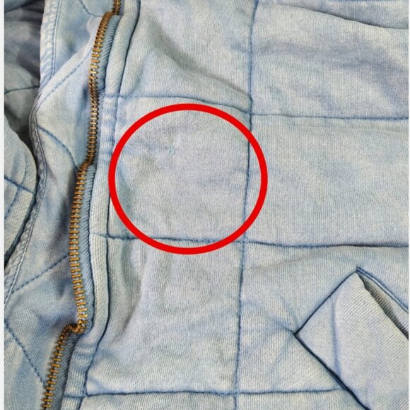 Free People Dolman Quilted Knit Jacket Top Oversized Zip-Up Slouchy L NEW 284212 - Picture 7 of 9